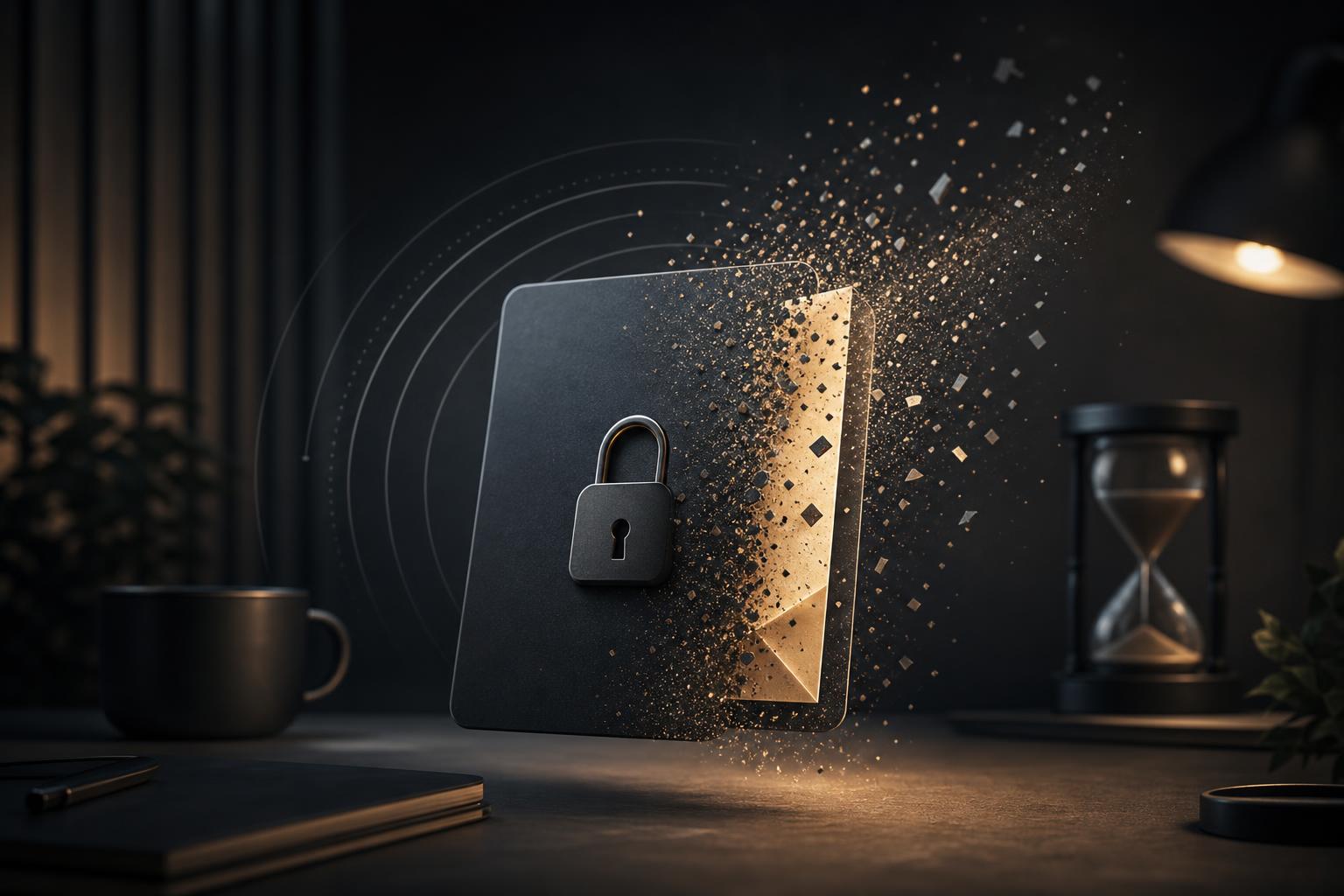 Encrypted burn-after-read note disappearing after it is opened